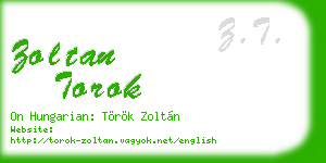 zoltan torok business card