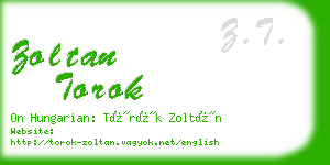 zoltan torok business card